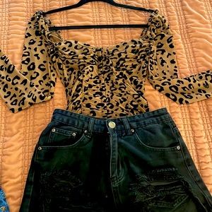 Leopard body suit